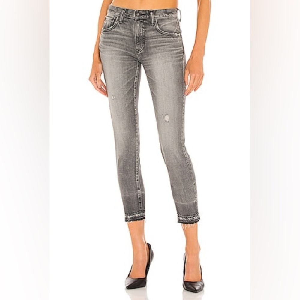 MOUSSY VINTAGE Cadet Skinny Jeans Light Black‎ Grey Size 28 Made in Japan